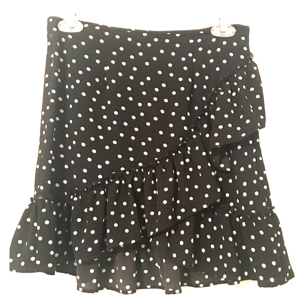 Polka Dot Wrap Skirt